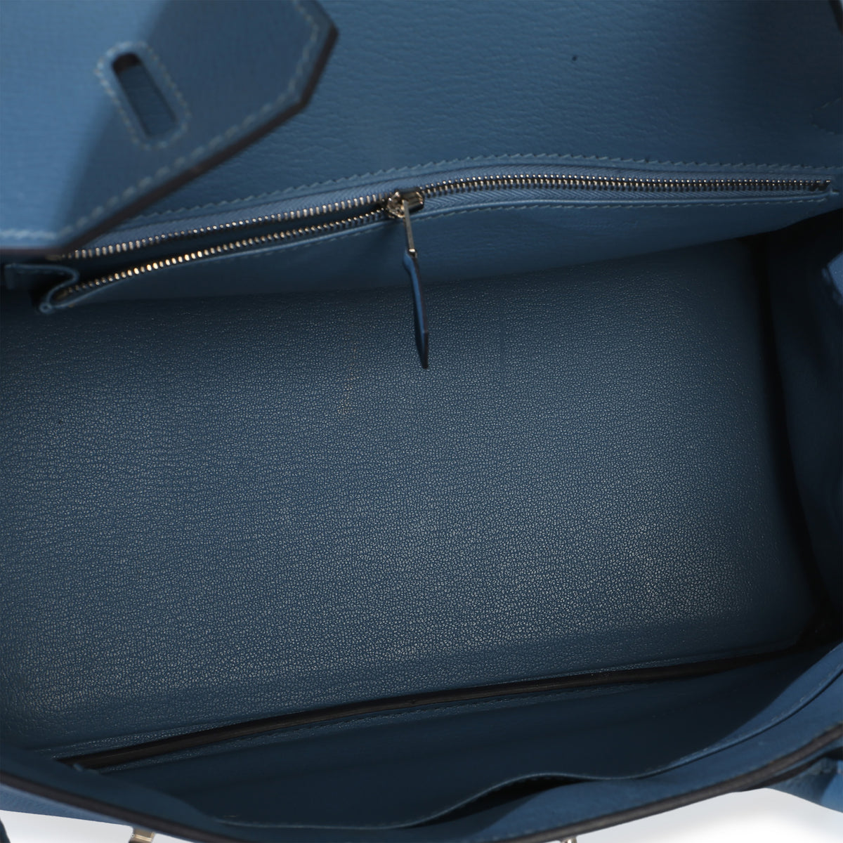 Hermès Bleu Brighton Epsom Birkin 30 PHW Handbag 9