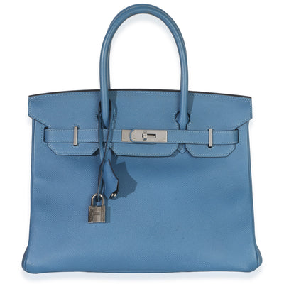 Hermès Bleu Brighton Epsom Birkin 30 PHW Handbag fv