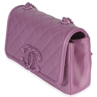 Chanel Purple Quilted Lambskin CC Chain Small Filigree Flap Bag Handbag 2