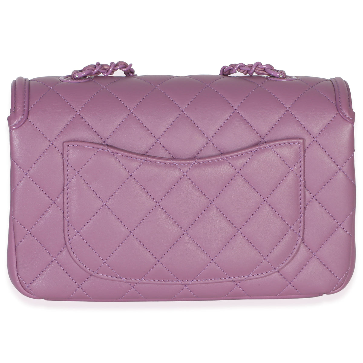 Chanel Purple Quilted Lambskin CC Chain Small Filigree Flap Bag Handbag 4