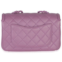 Chanel Purple Quilted Lambskin CC Chain Small Filigree Flap Bag Handbag 4