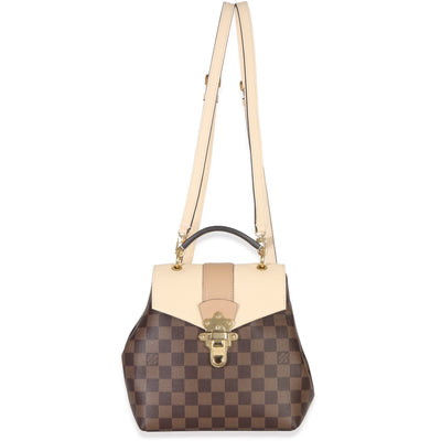 Louis Vuitton Beige Damier Canvas Clapton Backpack Handbag fv