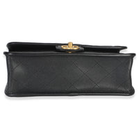 Chanel Black Quilted Caviar 22K Top Handle Flap Handbag Handbag 5