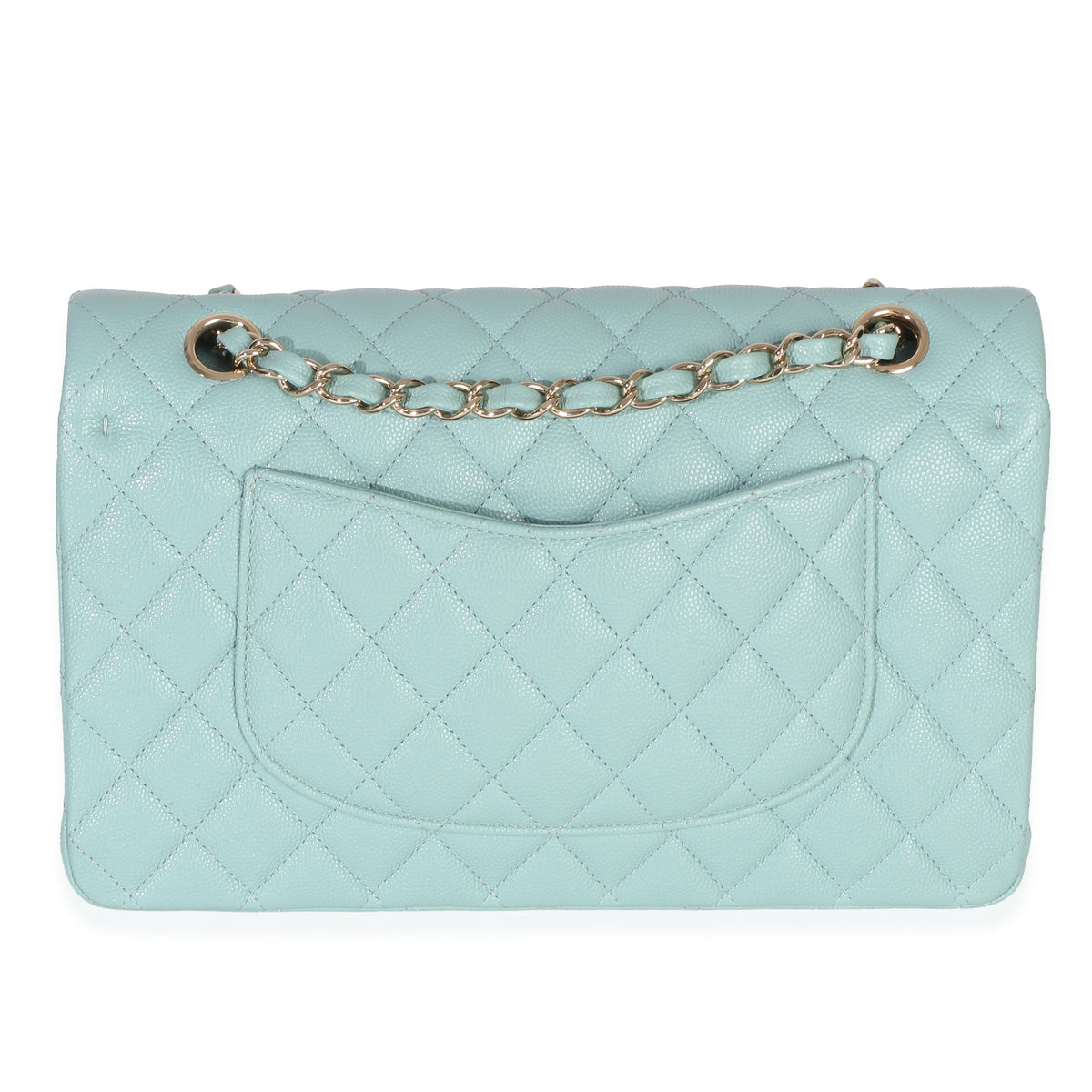 Chanel Mint Quilted Caviar Medium Classic Double Flap Handbag Handbag 4