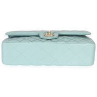 Chanel Mint Quilted Caviar Medium Classic Double Flap Handbag Handbag 6