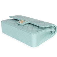 Chanel Mint Quilted Caviar Medium Classic Double Flap Handbag Handbag 8