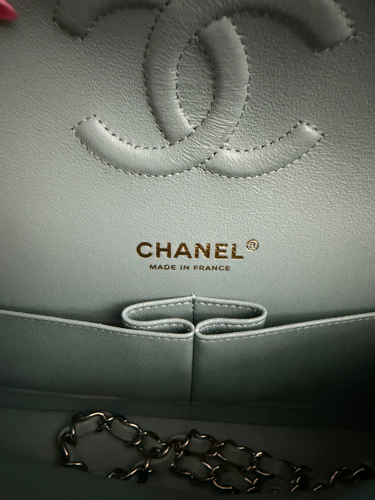 Chanel Mint Quilted Caviar Medium Classic Double Flap Handbag Handbag ad2
