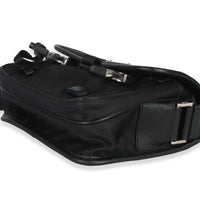Prada Black Re Nylon Saffiano Double Buckle Messenger Bag Handbag 6