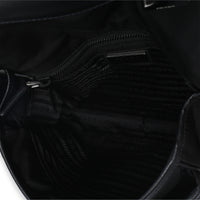 Prada Black Re Nylon Saffiano Double Buckle Messenger Bag Handbag 9
