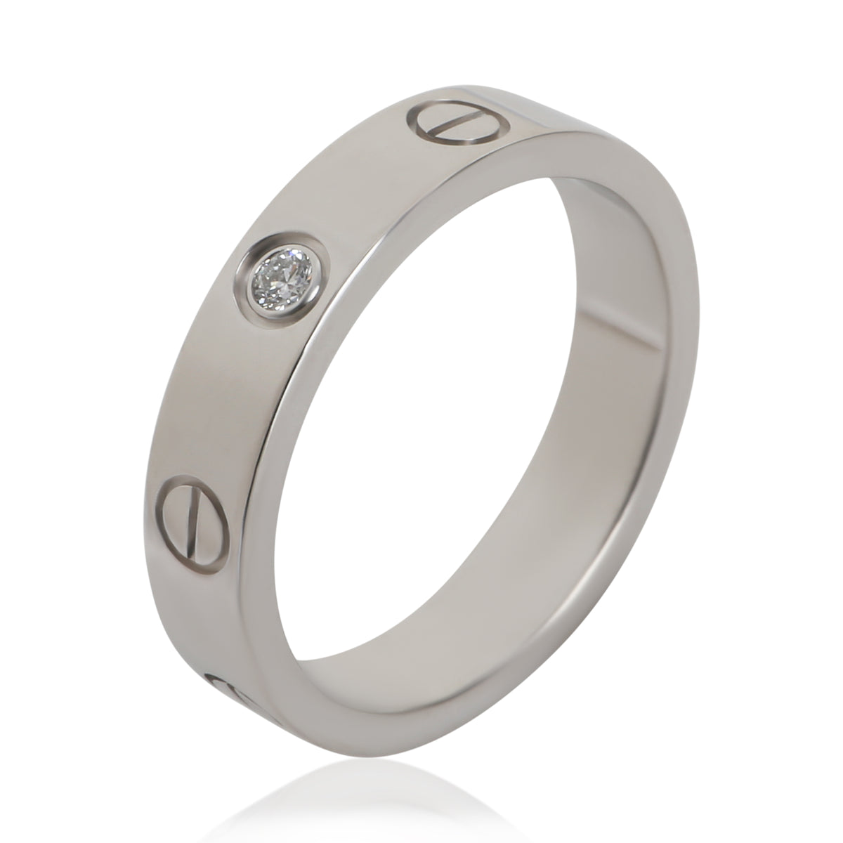 Cartier White Gold Diamond Small Model Love Ring bv