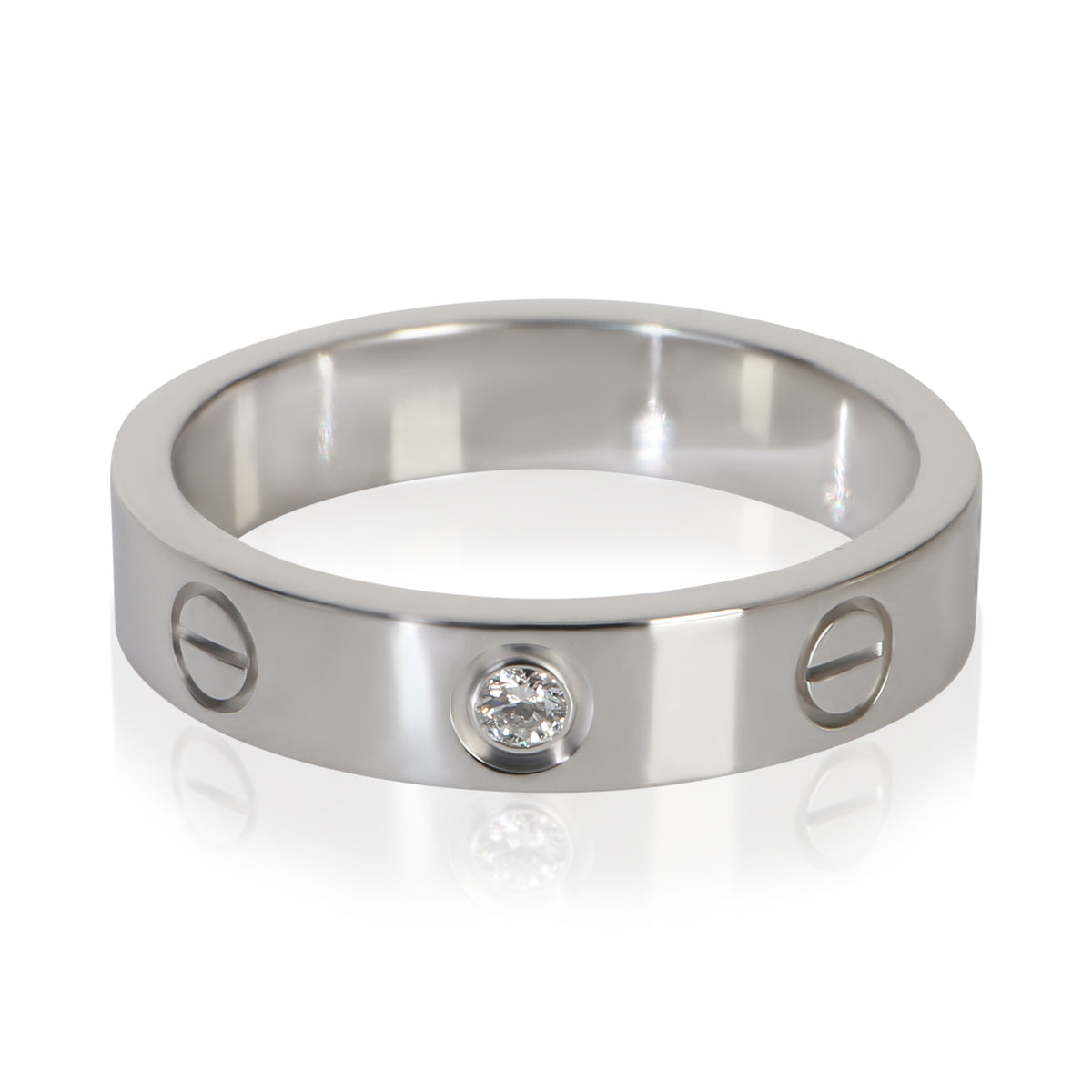 Cartier White Gold Diamond Small Model Love Ring fv
