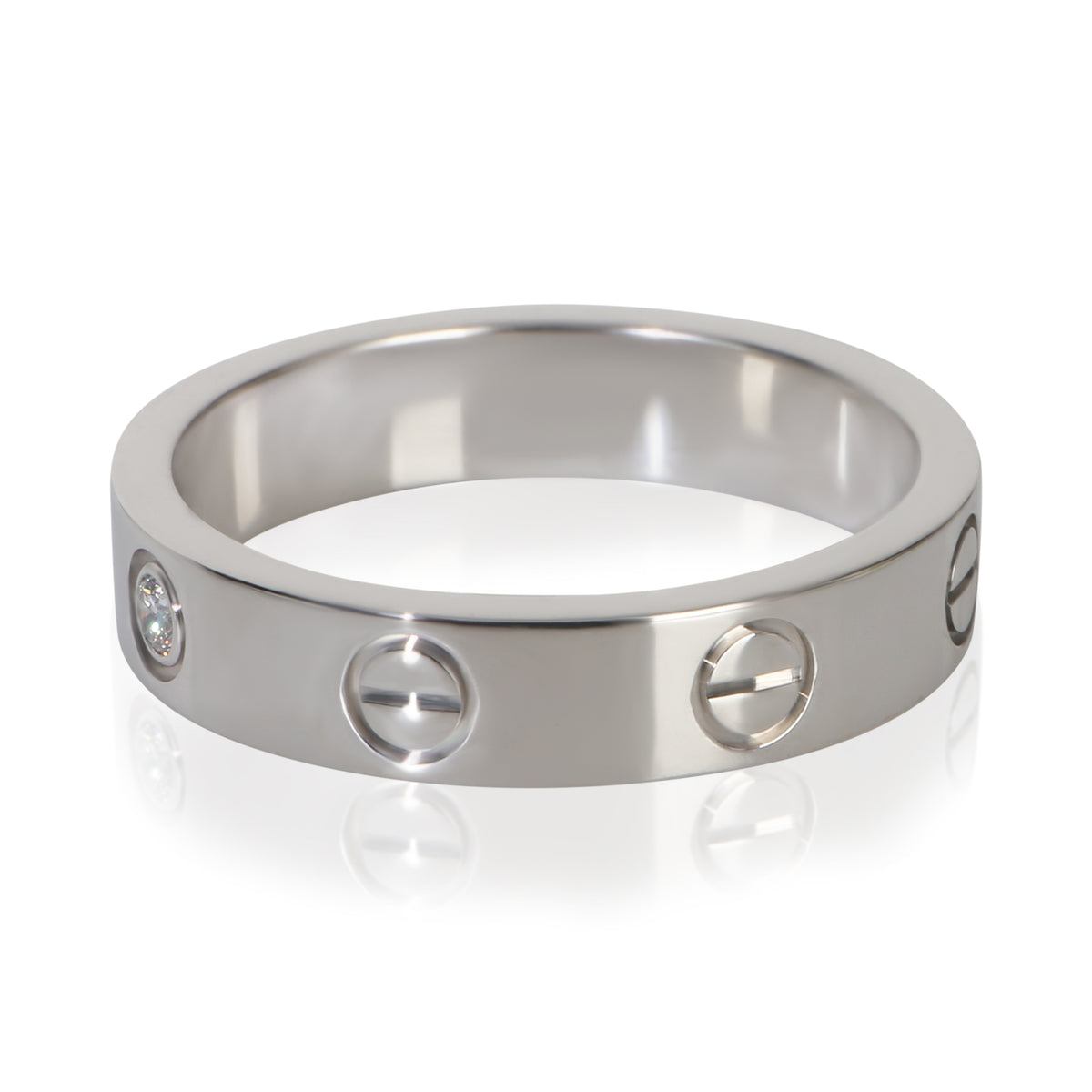 Cartier White Gold Diamond Small Model Love Ring sv