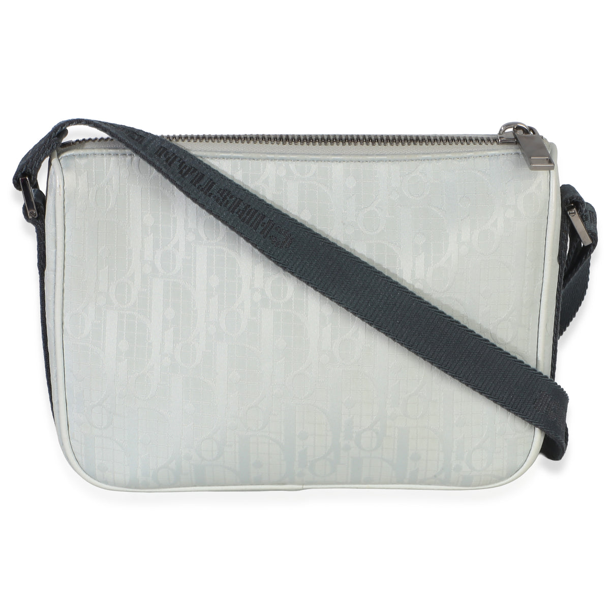 Christian Dior Light Blue Oblique Jacquard Dior 8 Pouch With Strap Handbag 4