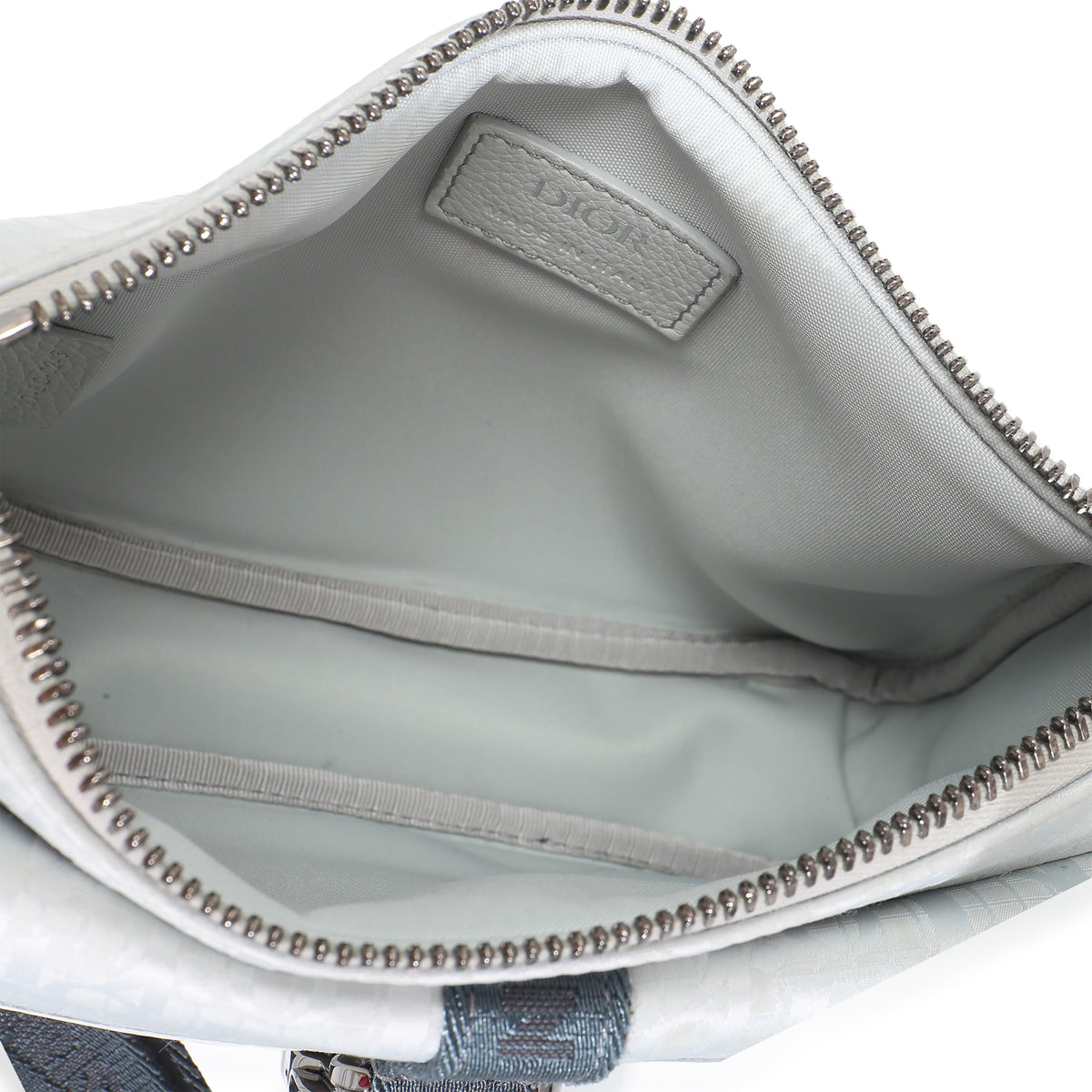 Christian Dior Light Blue Oblique Jacquard Dior 8 Pouch With Strap Handbag 8