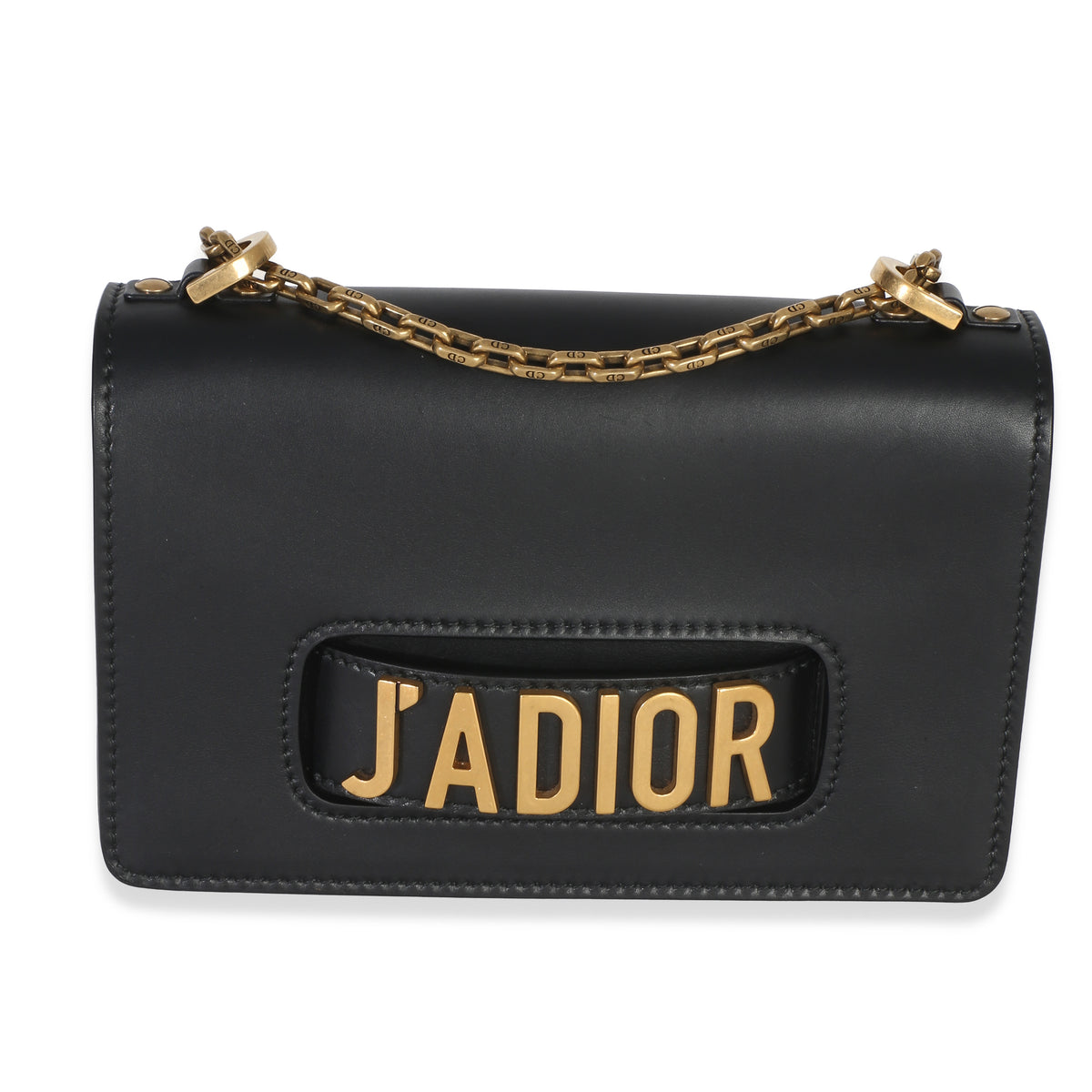 Christian Dior Black Smooth Calfskin J'Adior Chain Flap Bag Handbag fv