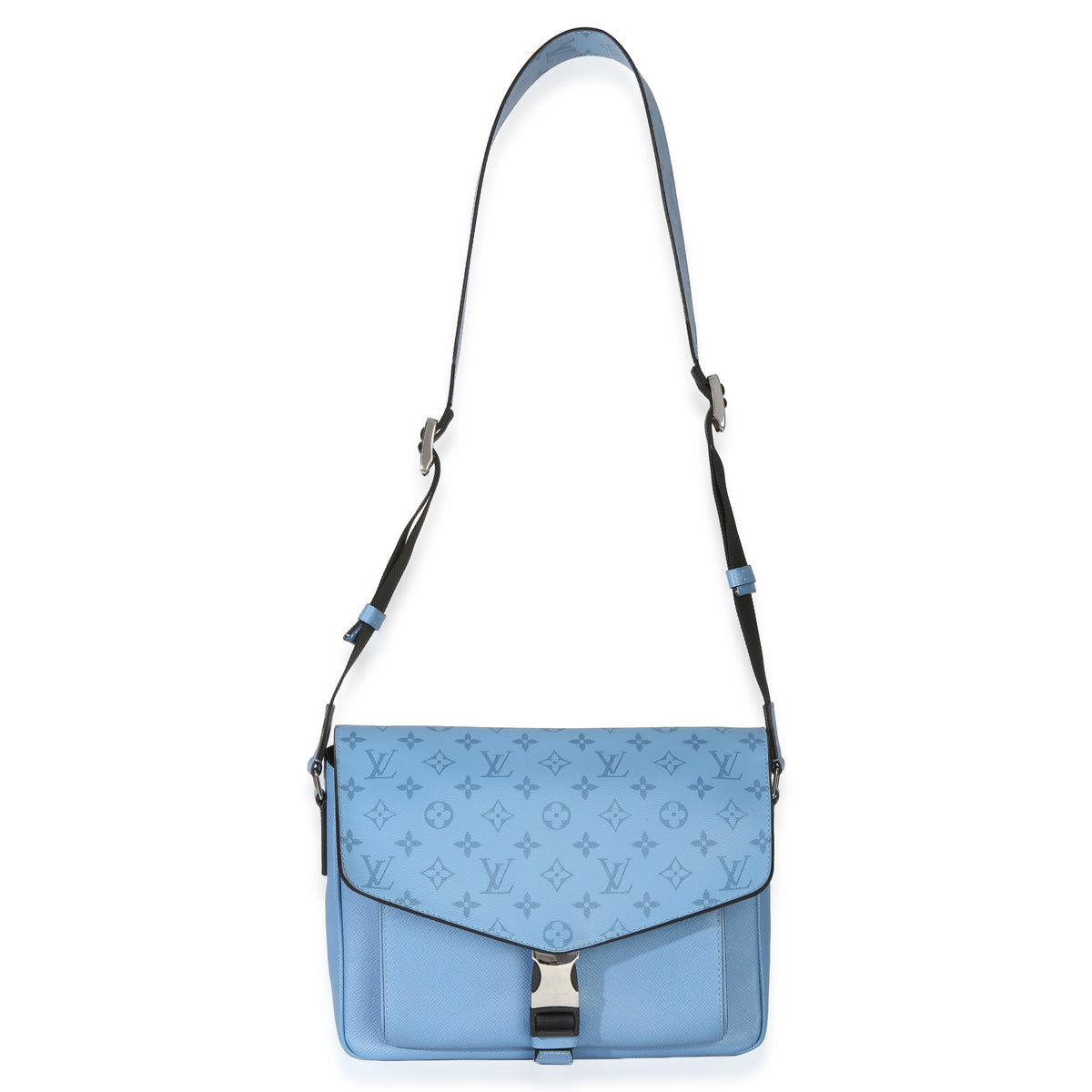 Louis Vuitton Blue Denim Taigarama Messengerama Handbag 8