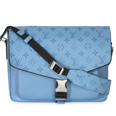 Louis Vuitton Blue Denim Taigarama Messengerama Handbag fv
