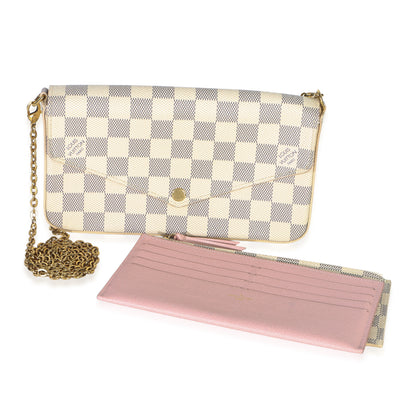 Louis Vuitton Damier Azur Canvas Felicie Pochette Handbag fv