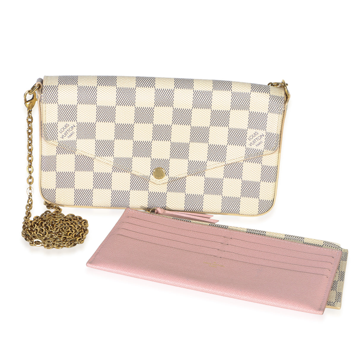 Louis Vuitton Damier Azur Canvas Felicie Pochette Handbag fv