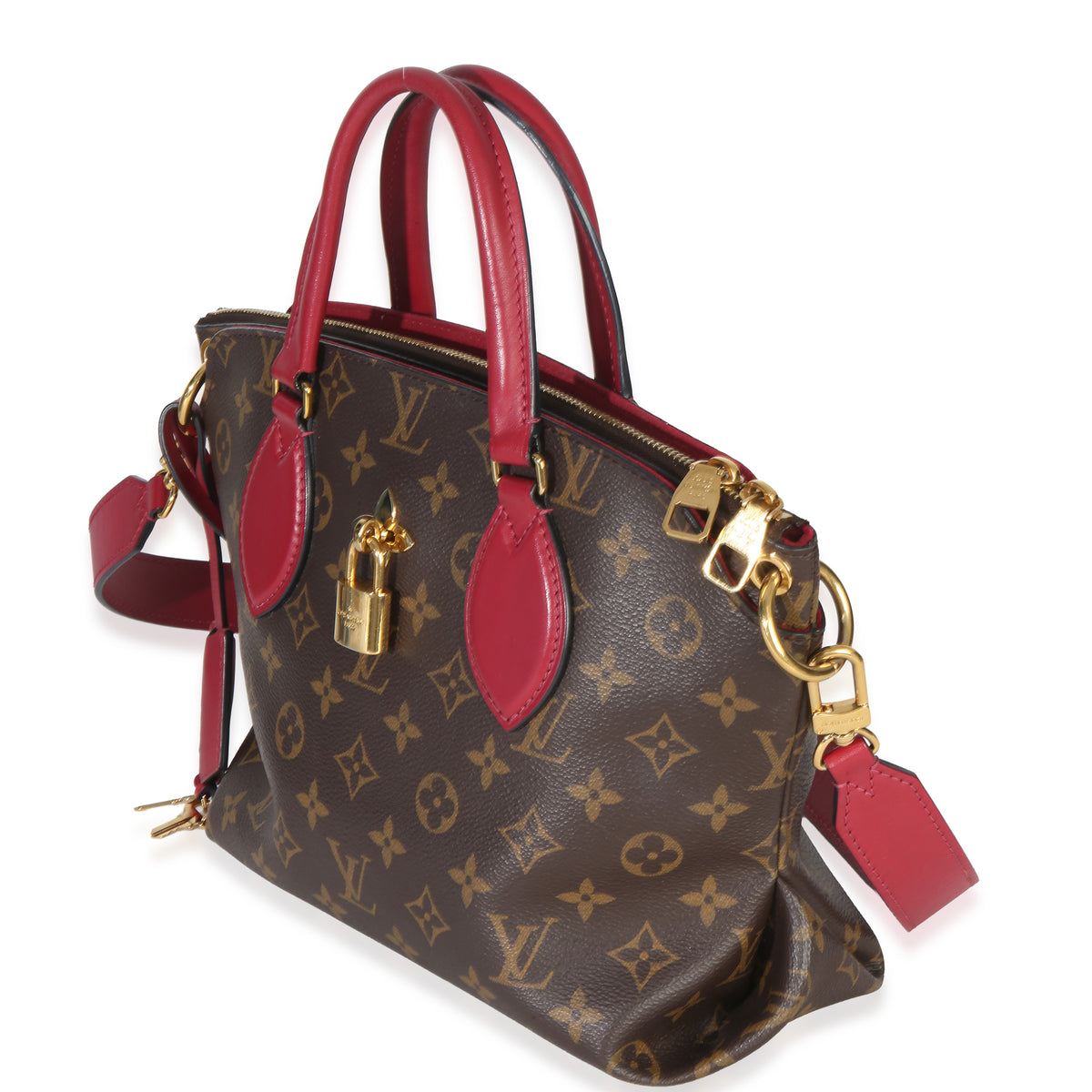 Louis Vuitton Bordeaux Monogram Canvas Flower Zipped Tote PM Handbag 2
