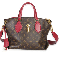 Louis Vuitton Bordeaux Monogram Canvas Flower Zipped Tote PM Handbag fv