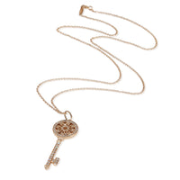 Tiffany & Co. Rose Gold Diamond Medium Model Petals Key Pendant pv
