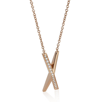 Tiffany & Co. Rose Gold Diamond Atlas X Pendant fv