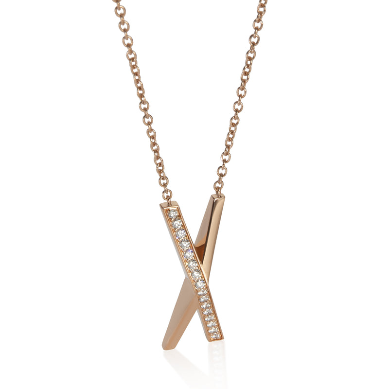 Tiffany & Co. Rose Gold Diamond Atlas X Pendant fv