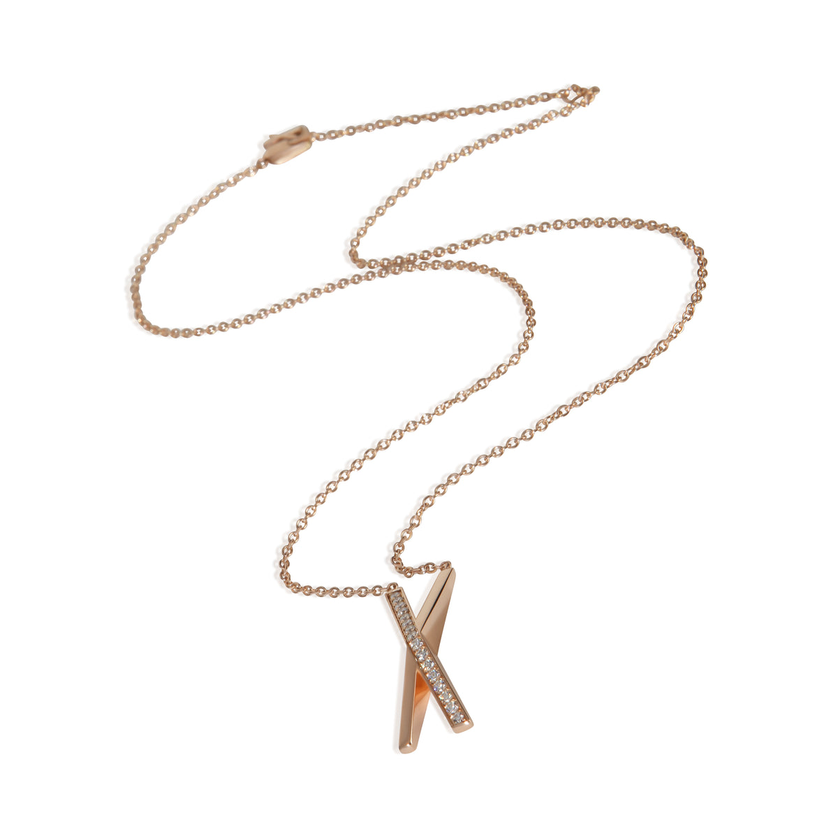 Tiffany & Co. Rose Gold Diamond Atlas X Pendant pv