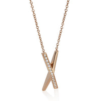 Tiffany & Co. Rose Gold Diamond Atlas X Pendant fv