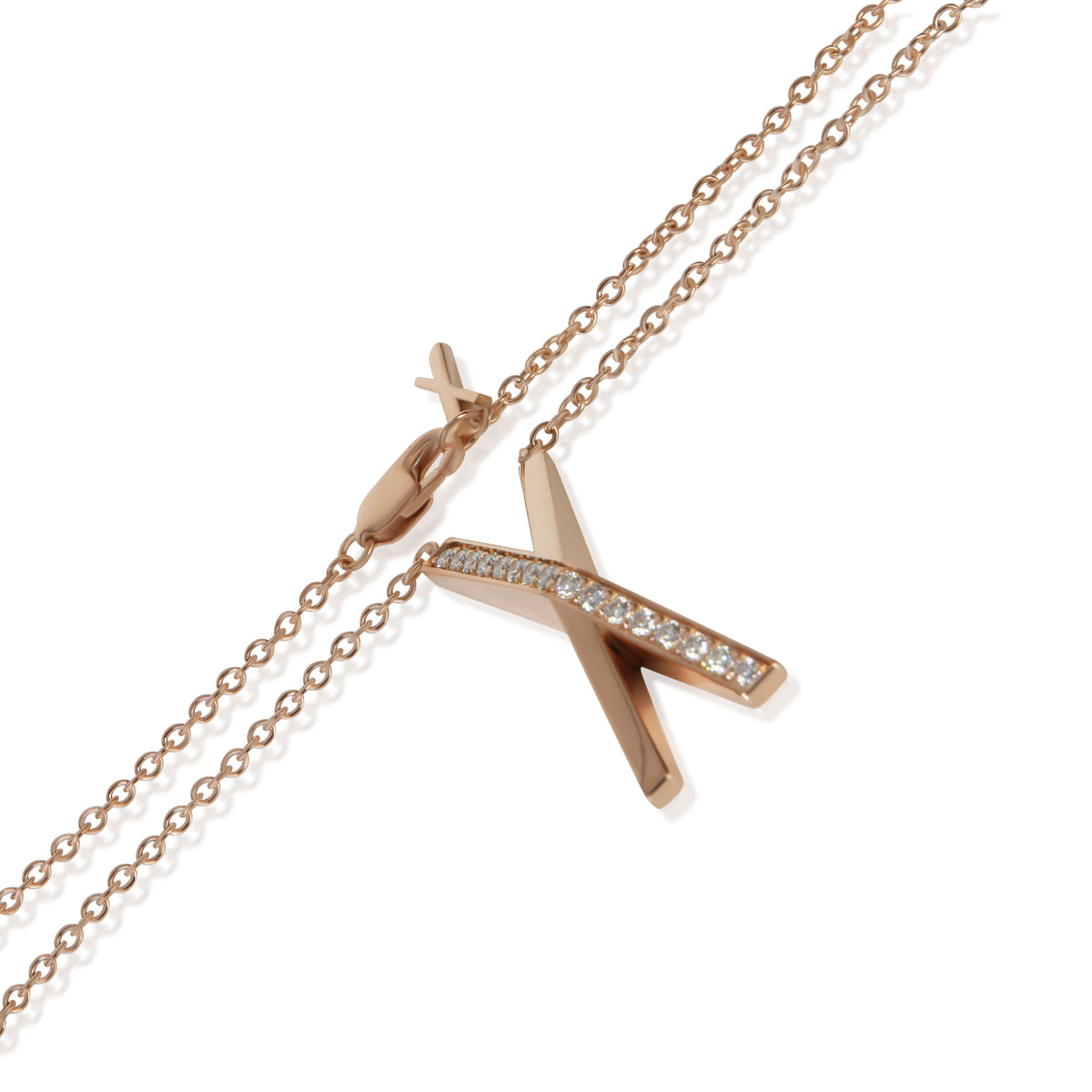 Tiffany & Co. Rose Gold Diamond Atlas X Pendant sv