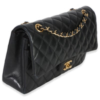 Chanel Black Quilted Lambskin Medium Classic Double Flap Bag Handbag 3