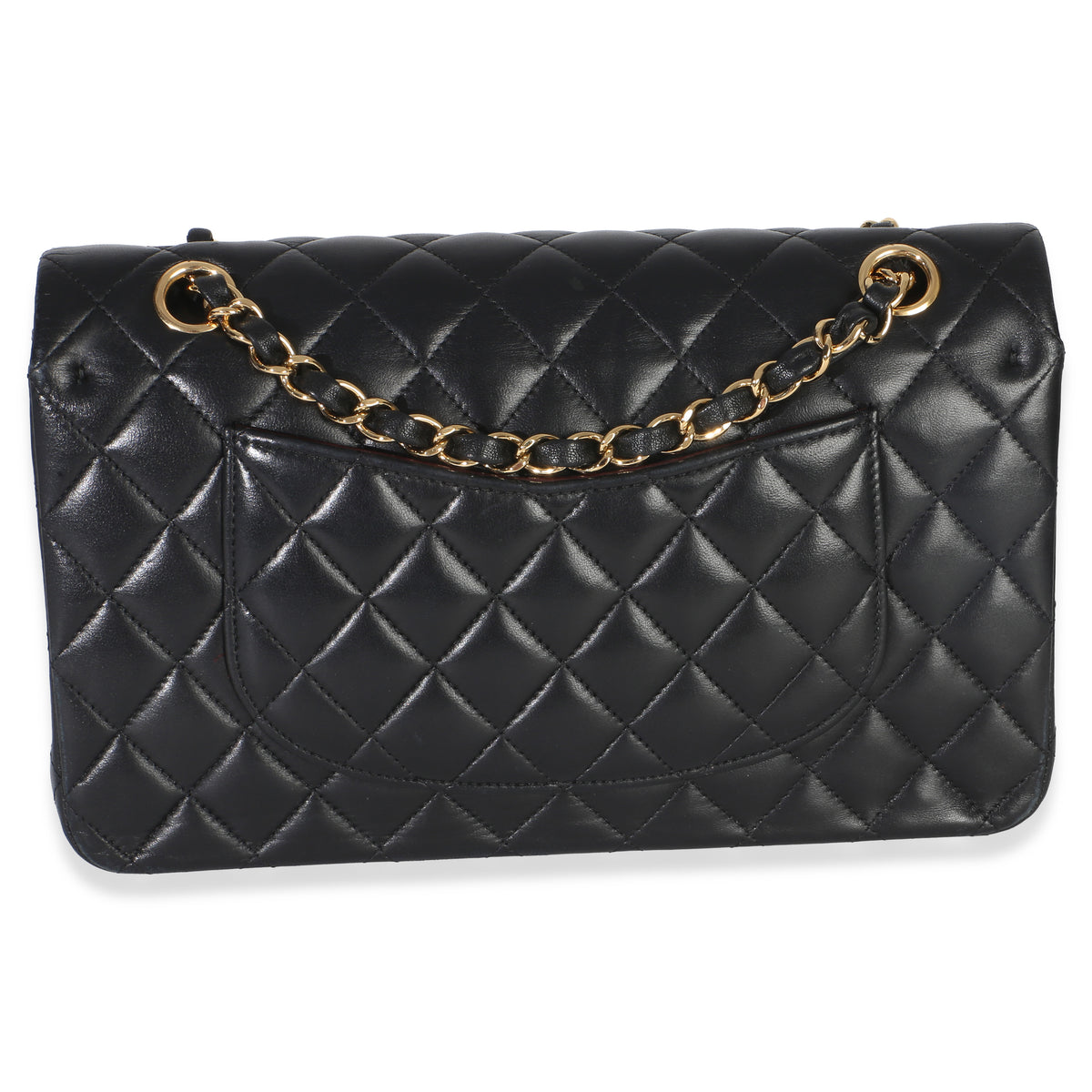 Chanel Black Quilted Lambskin Medium Classic Double Flap Bag Handbag 4
