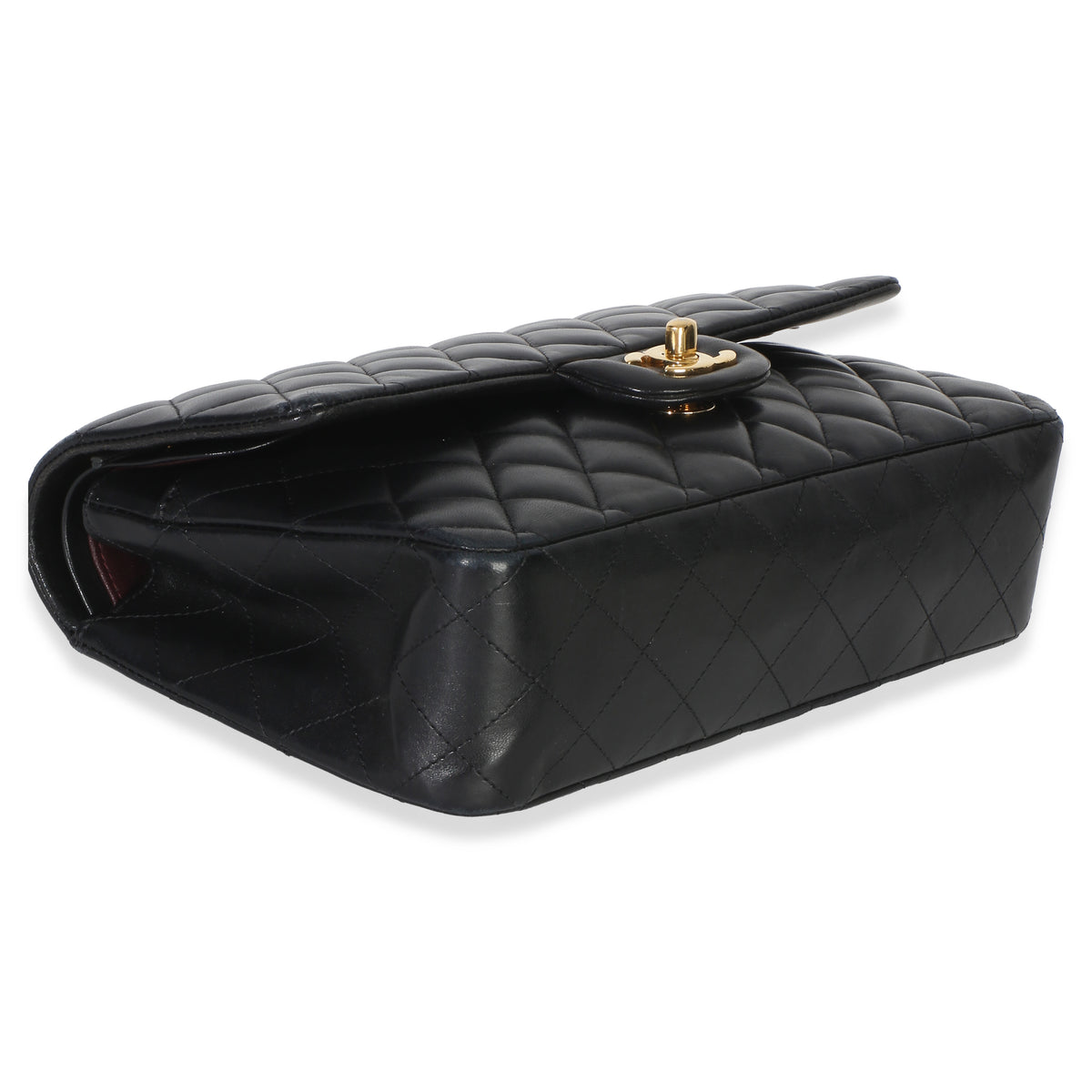 Chanel Black Quilted Lambskin Medium Classic Double Flap Bag Handbag 7