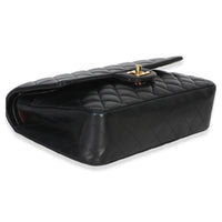 Chanel Black Quilted Lambskin Medium Classic Double Flap Bag Handbag 7