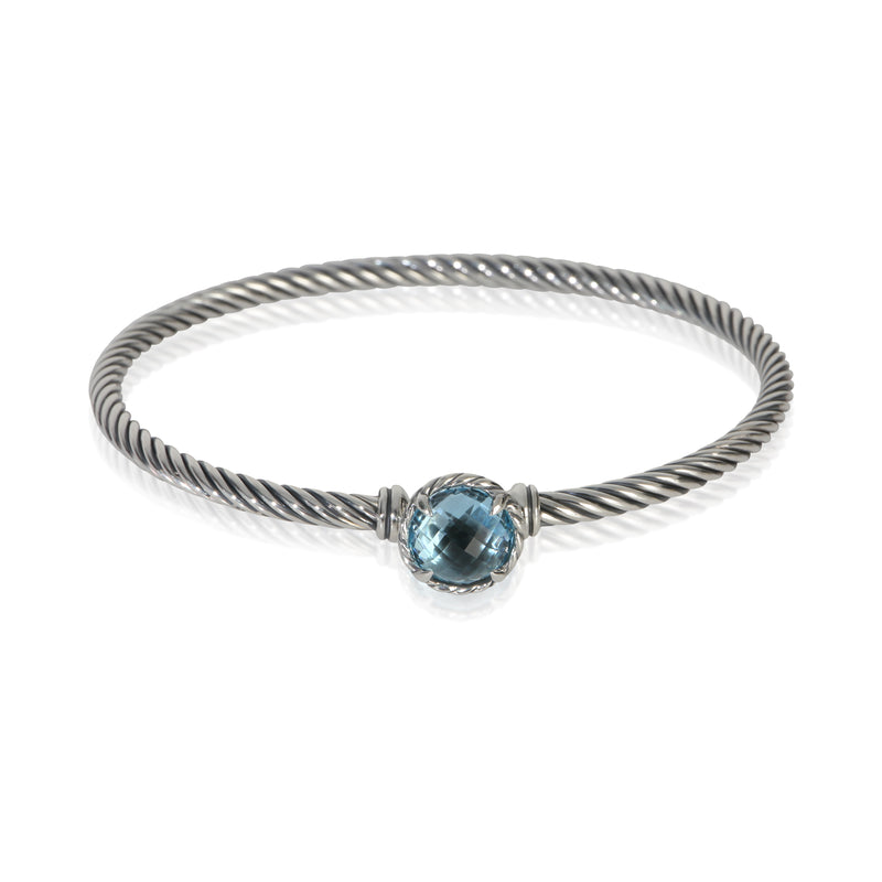 David Yurman Sterling Silver Topaz Chatelaine Bracelet fv