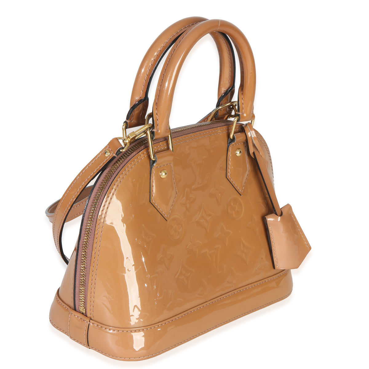 Louis Vuitton Rose Velours Monogram Vernis Alma BB Handbag 3