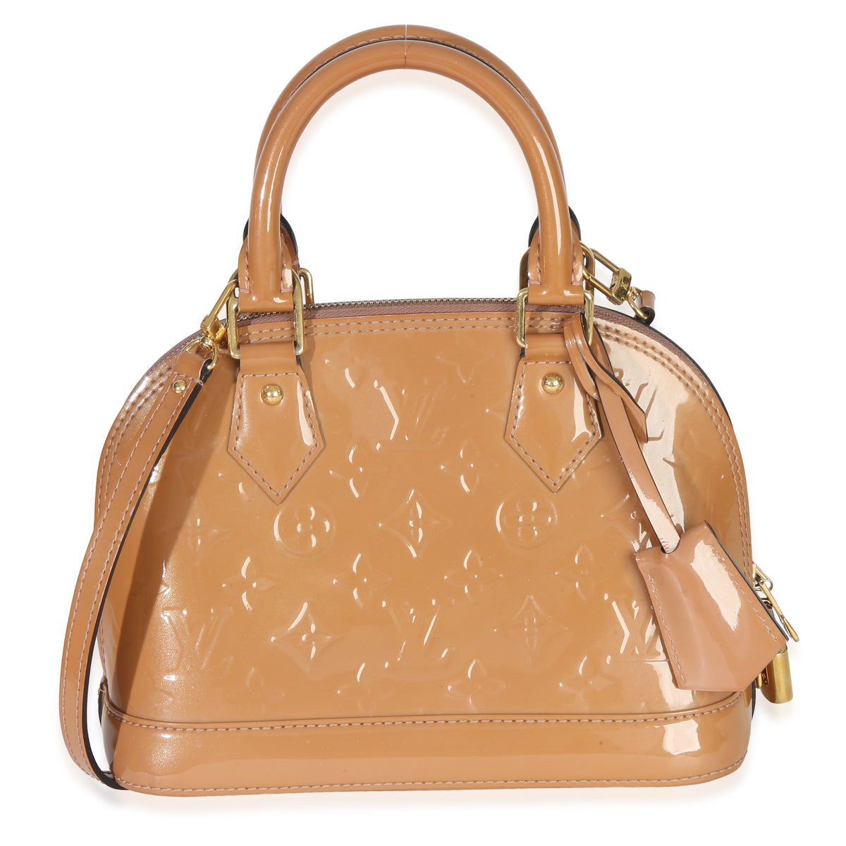 Louis Vuitton Rose Velours Monogram Vernis Alma BB Handbag fv