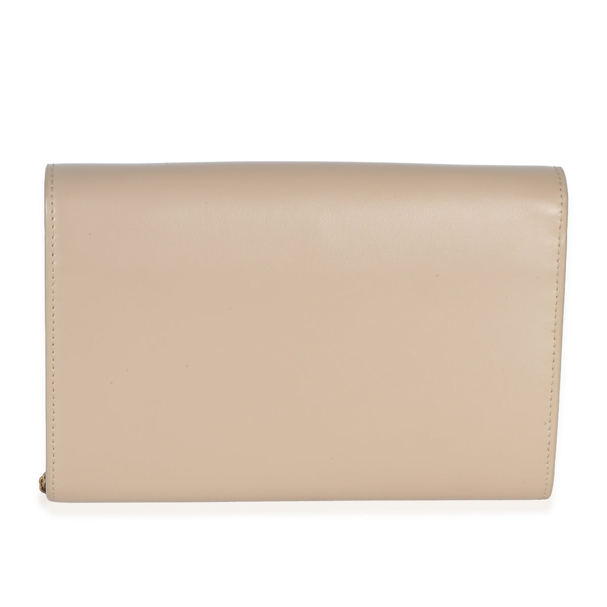 Saint Laurent Tan Smooth Calfskin Cassandre Chain Clutch Handbag 4