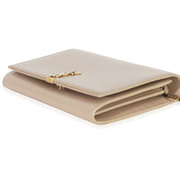 Saint Laurent Tan Smooth Calfskin Cassandre Chain Clutch Handbag 6