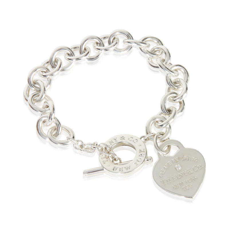Tiffany & Co. Sterling Silver Diamond Return To Tiffany Bracelet fv