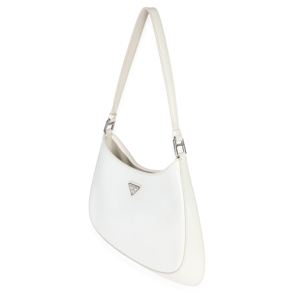 Prada White Spazzolato Cleo Bag Handbag 2