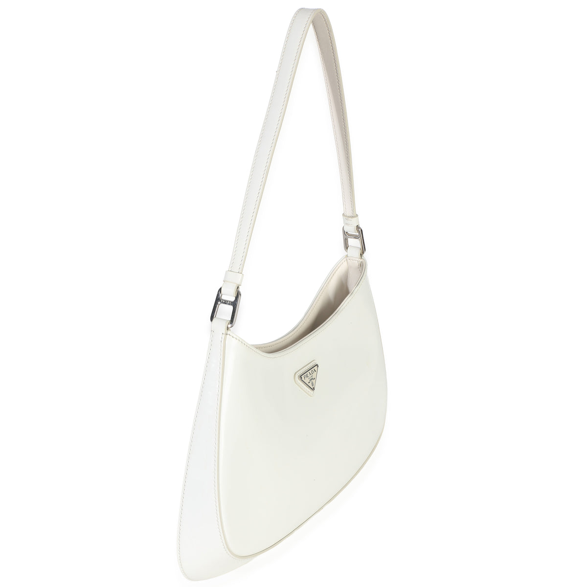 Prada White Spazzolato Cleo Bag Handbag 3