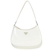 Prada White Spazzolato Cleo Bag Handbag fv