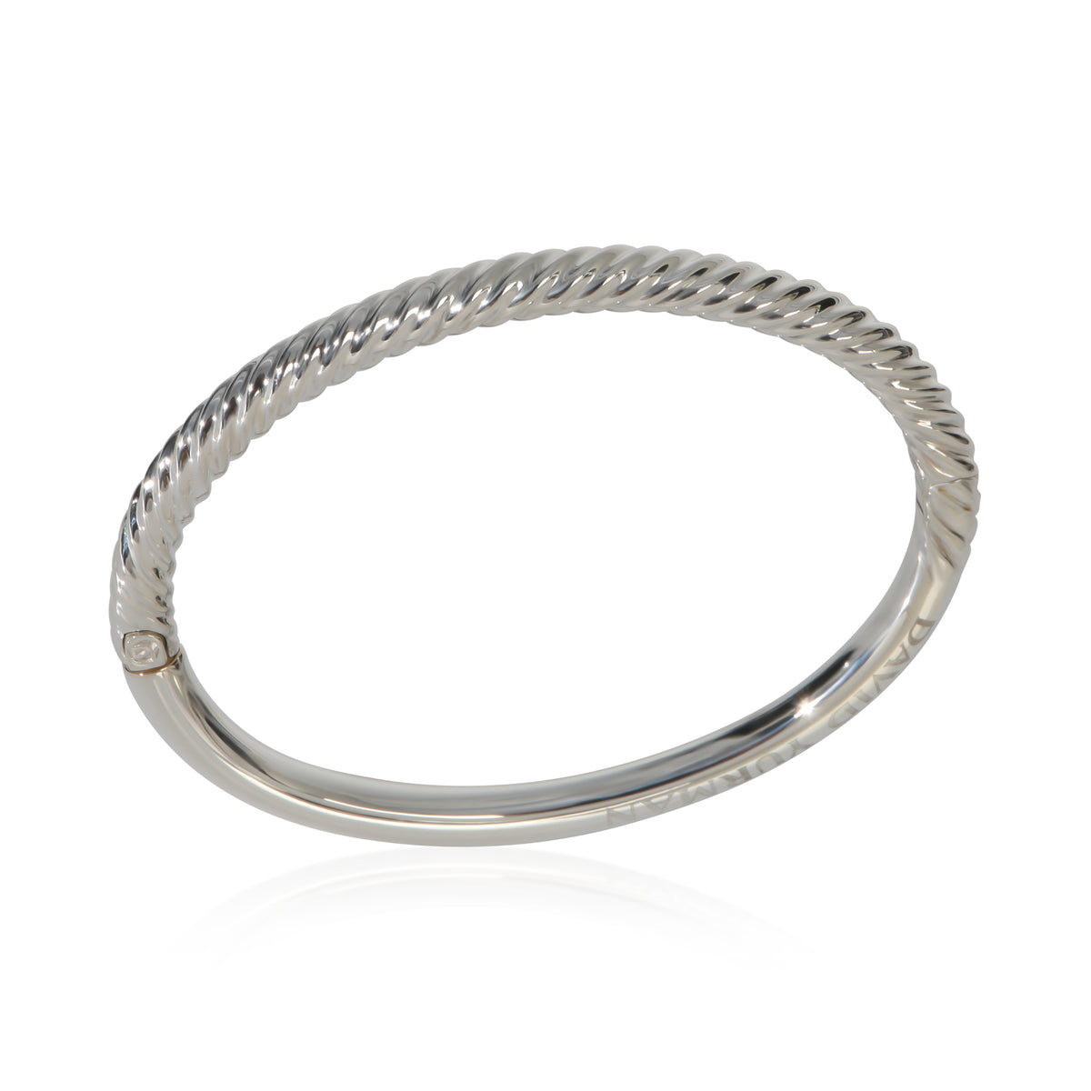 David Yurman Sterling Silver  Cable Hinged Bracelet av