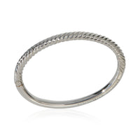 David Yurman Sterling Silver  Cable Hinged Bracelet av