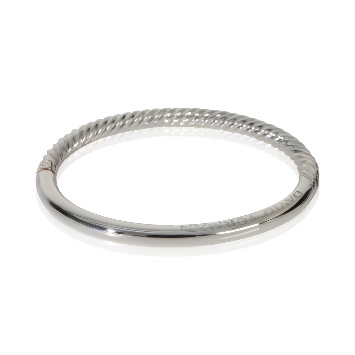 David Yurman Sterling Silver  Cable Hinged Bracelet bv