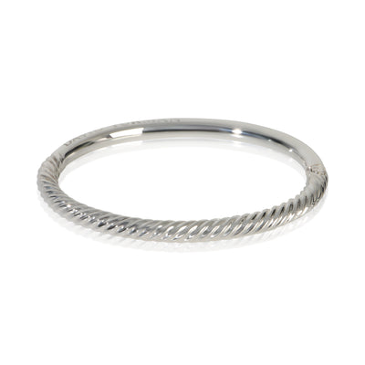 David Yurman Sterling Silver  Cable Hinged Bracelet fv