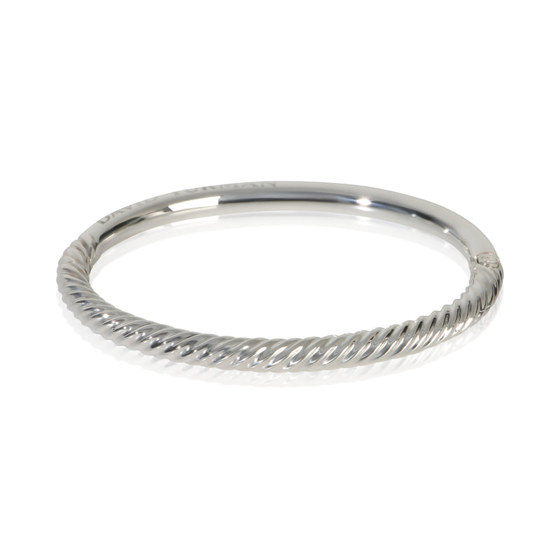 David Yurman Sterling Silver  Cable Hinged Bracelet fv