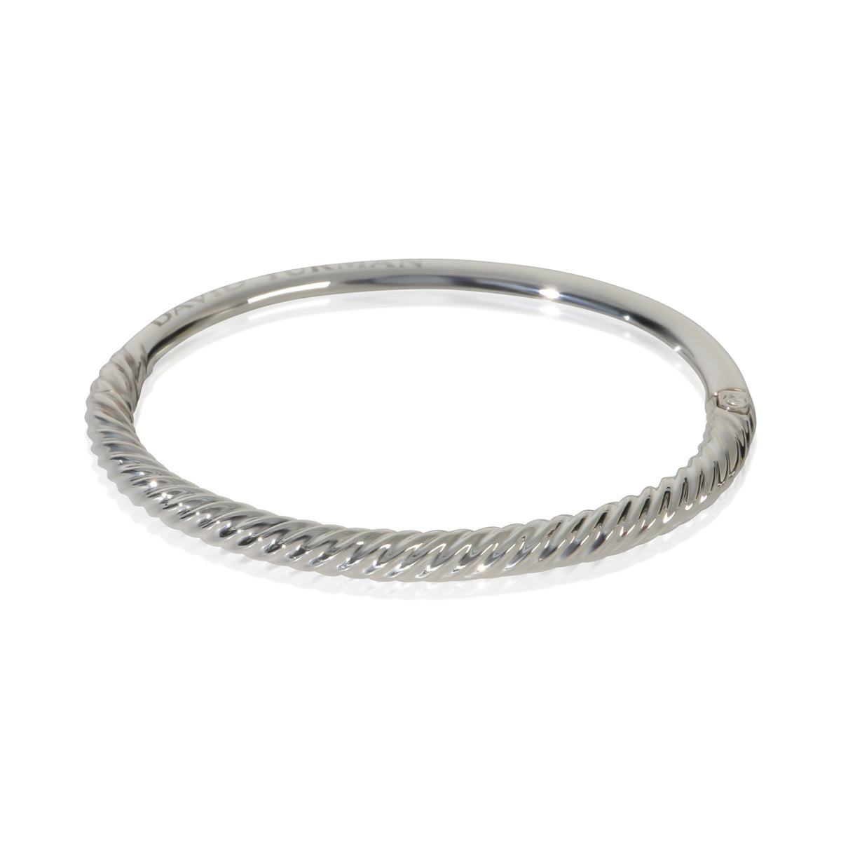 David Yurman Sterling Silver  Cable Hinged Bracelet sv